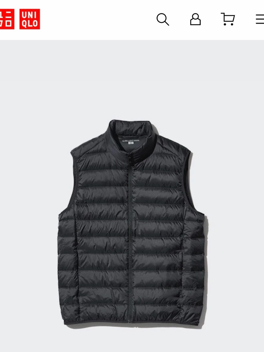 Uniqlo Black Men’s Packable Down Vest